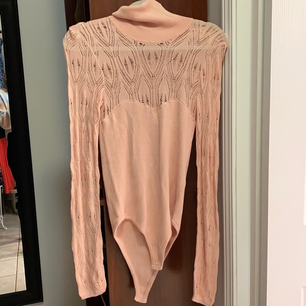 Pink lace onesie